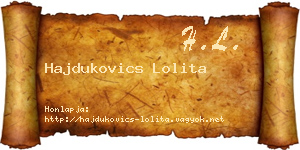Hajdukovics Lolita névjegykártya